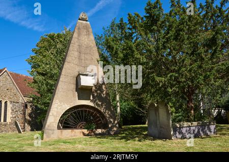 The 18th century Grade II listed Loudon memorial in the churchyard of St John the Baptist, Pinner, Middlesex, Greater London UK Stock Photo