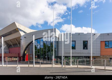 Eintritt zum Gateshead International Stadium, Neilson Road, Gateshead, Tyne and Wear, England, Vereinigtes Königreich Stockfoto