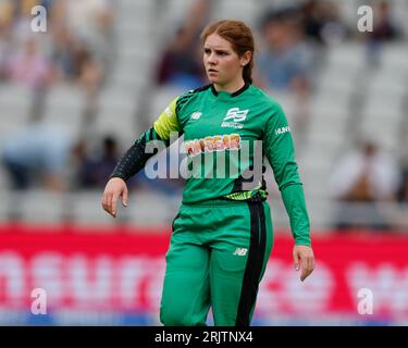 23. August 2023; Old Trafford Cricket Ground, Manchester, England; The Hundred Womens Cricket, Manchester Originals versus Southern Brave; Kalea Moore of Southern Brave Stockfoto