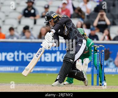 23. August 2023; Old Trafford Cricket Ground, Manchester, England; The Hundred Womens Cricket, Manchester Originals versus Southern Brave; Fi Morris of Manchester Originals Stockfoto