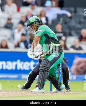 23. August 2023; Old Trafford Cricket Ground, Manchester, England; The Hundred Womens Cricket, Manchester Originals versus Southern Brave; Chloe Tryon of Southern Brave Stockfoto