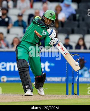 Manchester, Großbritannien. 23. August 2023; Old Trafford Cricket Ground, Manchester, England; The Hundred Womens Cricket, Manchester Originals versus Southern Brave; Smriti Mandhana of Southern Brave Credit: Action Plus Sports Images/Alamy Live News Stockfoto