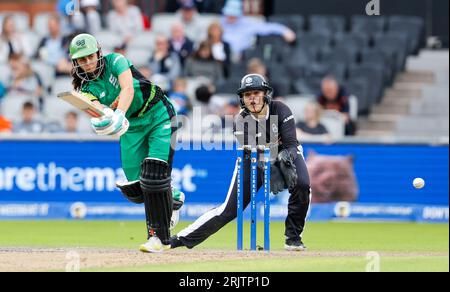 Manchester, Großbritannien. 23. August 2023; Old Trafford Cricket Ground, Manchester, England; The Hundred Womens Cricket, Manchester Originals versus Southern Brave; Maia Bouchier of Southern Brave Credit: Action Plus Sports Images/Alamy Live News Stockfoto