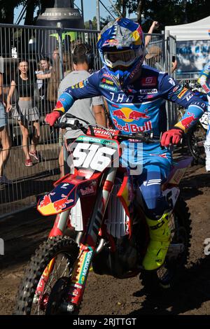 Arnhem, Niederlande. August 2023. ARNHEM, NIEDERLANDE - 20. AUGUST: Simon Laengenfelder GER GASGAS Red Bull GASGAS Factory Racing während der MXGP-Weltmeisterschaft im Motorportpark Gelderland Midden am 20. August 2023 in Arnhem, Niederlande (Foto: Kees Kuijt/Orange Pictures) Credit: Orange Pics BV/Alamy Live News Stockfoto