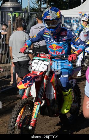 Arnhem, Niederlande. August 2023. ARNHEM, NIEDERLANDE - 20. AUGUST: Simon Laengenfelder GER GASGAS Red Bull GASGAS Factory Racing während der MXGP-Weltmeisterschaft im Motorportpark Gelderland Midden am 20. August 2023 in Arnhem, Niederlande (Foto: Kees Kuijt/Orange Pictures) Credit: Orange Pics BV/Alamy Live News Stockfoto