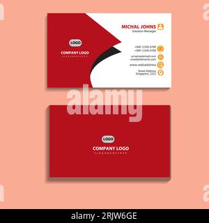 Visitenkartenset kreative und saubere Visitenkartenvorlage Stock Vektor