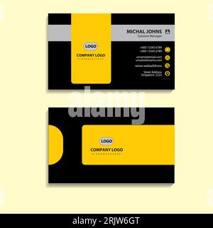 Visitenkartenset kreative und saubere Visitenkartenvorlage Stock Vektor