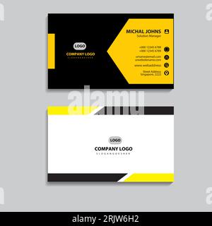 Visitenkartenset kreative und saubere Visitenkartenvorlage Stock Vektor