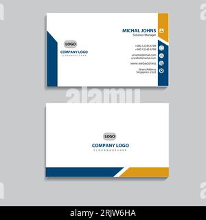 Visitenkartenset kreative und saubere Visitenkartenvorlage Stock Vektor