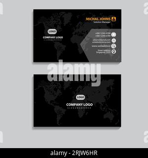 Visitenkartenset kreative und saubere Visitenkartenvorlage Stock Vektor