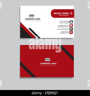 Visitenkartenset kreative und saubere Visitenkartenvorlage Stock Vektor