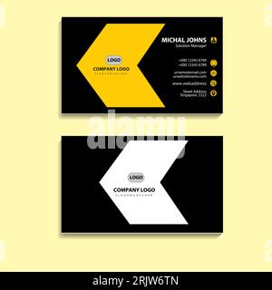 Visitenkartenset kreative und saubere Visitenkartenvorlage Stock Vektor