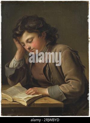 Reading Boy 1758 von per Krafft the Elder Stockfoto