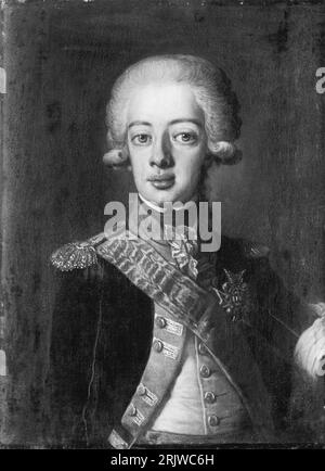 Gustav IV. Adolf, 1778–1837, Kung av Sverige 1793 von per Krafft dem Älteren Stockfoto