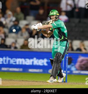 Manchester, Großbritannien. 23. August 2023; Old Trafford Cricket Ground, Manchester, England: The Hundred Mens Cricket, Manchester Originals versus Southern Brave; Colin Ackermann of Southern Brave Credit: Action Plus Sports Images/Alamy Live News Stockfoto