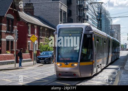 Luas tram in Dublin, Ireland. Stockfoto