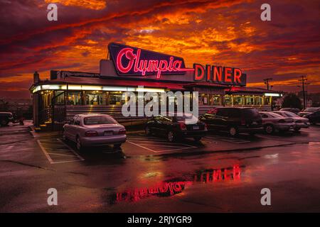 Olympia Diner Newington, Connecticut, USA Stockfoto