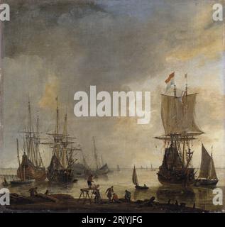Die Werft in Amsterdam Unbekanntes Datum von Reinier Nooms Stockfoto