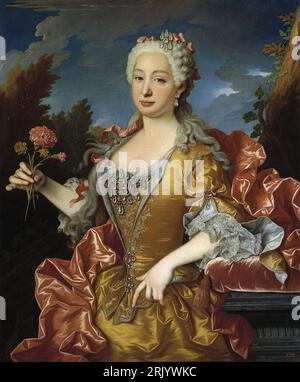 Barbara von Braganza Königin von Spanien um 1729 von Jean Ranc Stockfoto