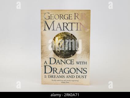 Brisbane, Australien - 21. August 2023: Game Of Thrones Books. Eine Song of Ice and Fire Serie von Fantasy-Romanen von George R. Martin Stockfoto