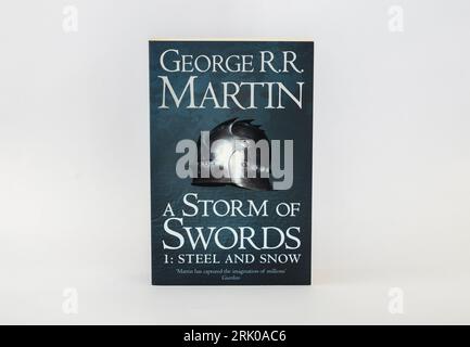 Brisbane, Australien - 21. August 2023: Game Of Thrones Books. Eine Song of Ice and Fire Serie von Fantasy-Romanen von George R. Martin Stockfoto