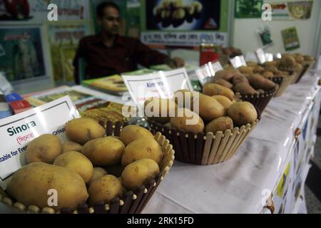 Bildnummer: 52858112  Datum: 16.10.2008  Copyright: imago/Xinhua Verschiedene Kartoffelsorten ausgestellt auf der Landwirtschaftsmesse in Dhaka - Bangladesch - PUBLICATIONxNOTxINxCHN , Objekte , Personen; 2008, Dhaka, Bangladesch, Kartoffel, Kartoffelsorte, Messe, Messestand, Gemüse; , quer, Kbdig, Totale, Landwirtschaft, Wirtschaft,  , Food, Asien    Bildnummer 52858112 Date 16 10 2008 Copyright Imago XINHUA Different Potato varieties issued on the Agriculture Fair in Dhaka Bangladesh PUBLICATIONxNOTxINxCHN Objects People 2008 Dhaka Bangladesh Potato Potato variety trade Fair Stand Vegetables Stock Photo