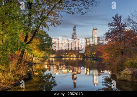 Central Park im Herbst in New York City. Stockfoto