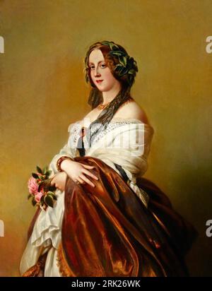 Lady Harriet Elizabeth Georgiana Howard, Herzogin von Sutherland (1806–1868) (nach Franz Xaver Winterhalter) um 1849 von William Corden Stockfoto