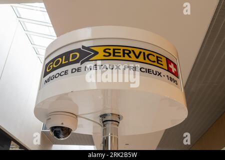 Bordeaux, Frankreich - 08 22 2023 : Gold Service Logo Marke und Schild Text Vorderseite Eingangsgeschäft kaufen Gold französisch Shop Gold zu Bargeld Stockfoto