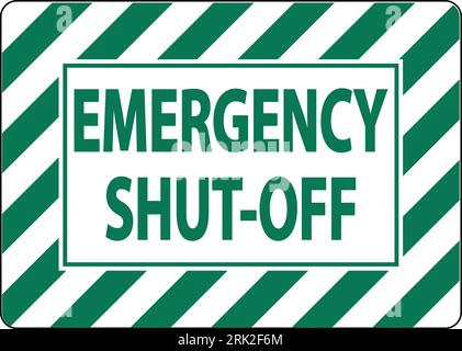 Warnschild Für Elektrische Betriebsmittel, Notabschaltung Stock Vektor