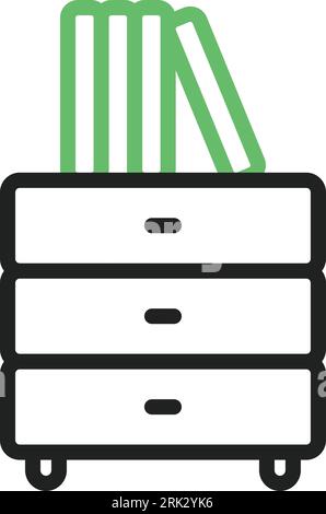 Bild des Symbols "Fach Buch". Geeignet für mobile Anwendungen. Stock Vektor