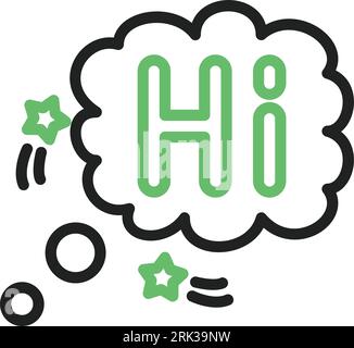 Bild Des Symbols „Hi Bubble“. Stock Vektor