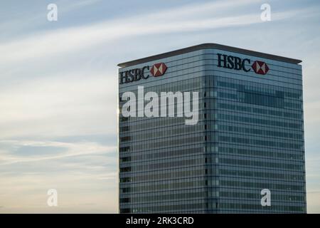 HSBC Building, Canary Wharf, London, großbritannien Stockfoto