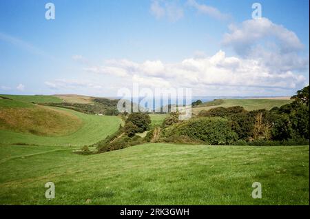 Karrageen Holiday Park, Hope Cove, South Devon, England, Vereinigtes Königreich. Stockfoto