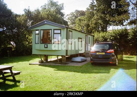 Karrageen Holiday Park, Hope Cove, South Devon, England, Vereinigtes Königreich. Stockfoto