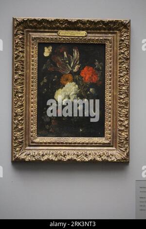 Still life with flowers circa 1671 by Nicolaes van Verendael Stock Photo