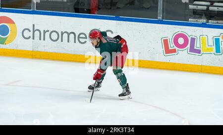 Cergy Pontoise, Frankreich, 22 août 2023, Aren'Ice, Match de préparation de Saison à la ligue Magnus, Jokers de Cergy vs Gothiques d'Amiens, A Chaoui, P2M. Stockfoto