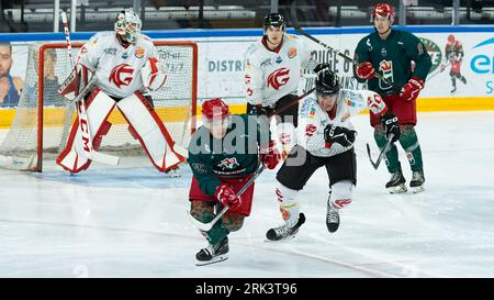 Cergy Pontoise, Frankreich, 22 août 2023, Aren'Ice, Match de préparation de Saison à la ligue Magnus, Jokers de Cergy vs Gothiques d'Amiens, A Chaoui, P2M. Stockfoto