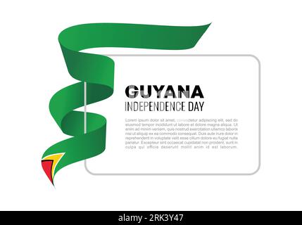 Hintergrund des Guyana-Unabhängigkeitstages Nationalfeiertag am 26. Mai. Stock Vektor