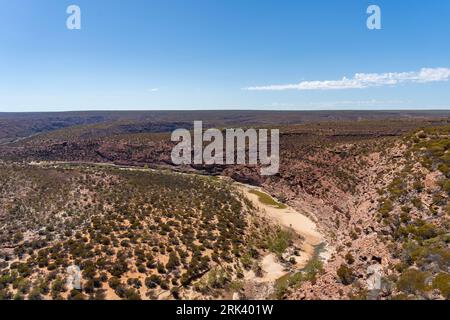 Die Schlucht am Kalbarri Skywalk im Kalbarri Nationalpark Stockfoto