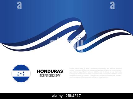 Honduras Unabhängigkeitstag Hintergrundbanner Poster für nationale Feierlichkeiten am 15. September. Stock Vektor