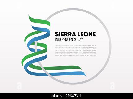 Sierra Leone Unabhängigkeitstag Hintergrundbanner Poster für nationale Feierlichkeiten am 27. april. Stock Vektor