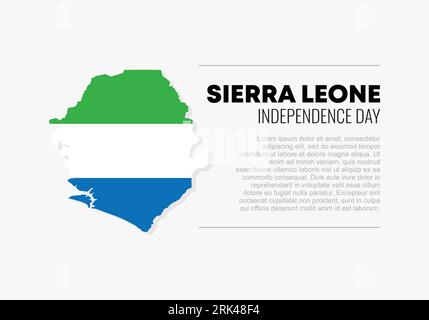 Sierra Leone Unabhängigkeitstag Hintergrundbanner Poster für nationale Feierlichkeiten am 27. april. Stock Vektor