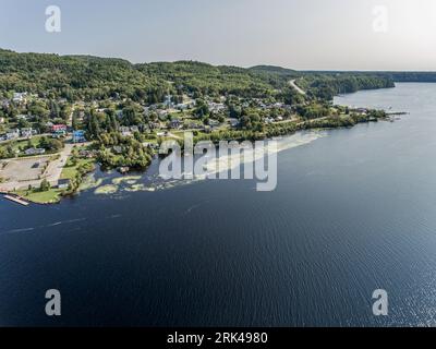 GRANDES IST ein historisches Wahrzeichen in der Nähe des La Mauricie National Park Quebec, Kanada an einem wunderschönen Tag. Stockfoto