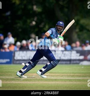 Radlett CC, 22. August 2023. Shan Masood The Metro Bank One Day Cup - Middlesex vs Yorkshire Vikings Stockfoto