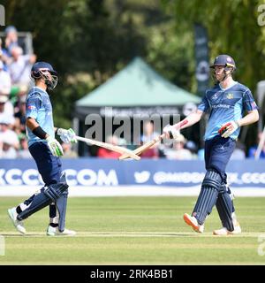 Radlett CC, 22. August 2023. Der Metro Bank One Day Cup - Middlesex vs Yorkshire Vikings Stockfoto