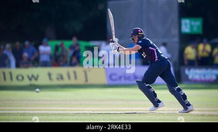 Radlett CC, 22. August 2023. Martin Andersson The Metro Bank One Day Cup - Middlesex vs Yorkshire Vikings Stockfoto