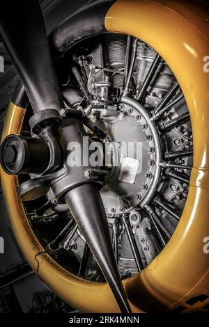 Plane propeller close up, SNJ Texan pilot trainer Stockfoto