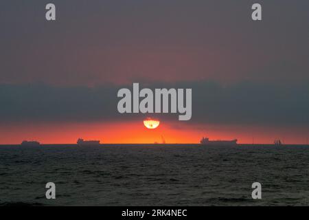 Sonnenuntergang im Wassenaarse Slag Stockfoto