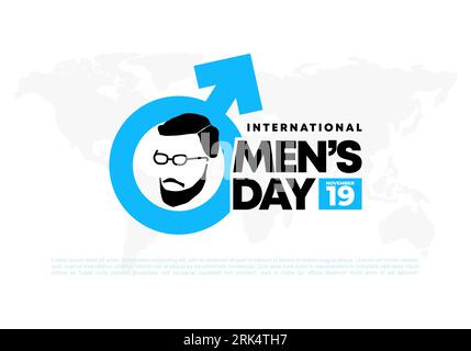 Internationaler Männertag am 19. november. Stock Vektor